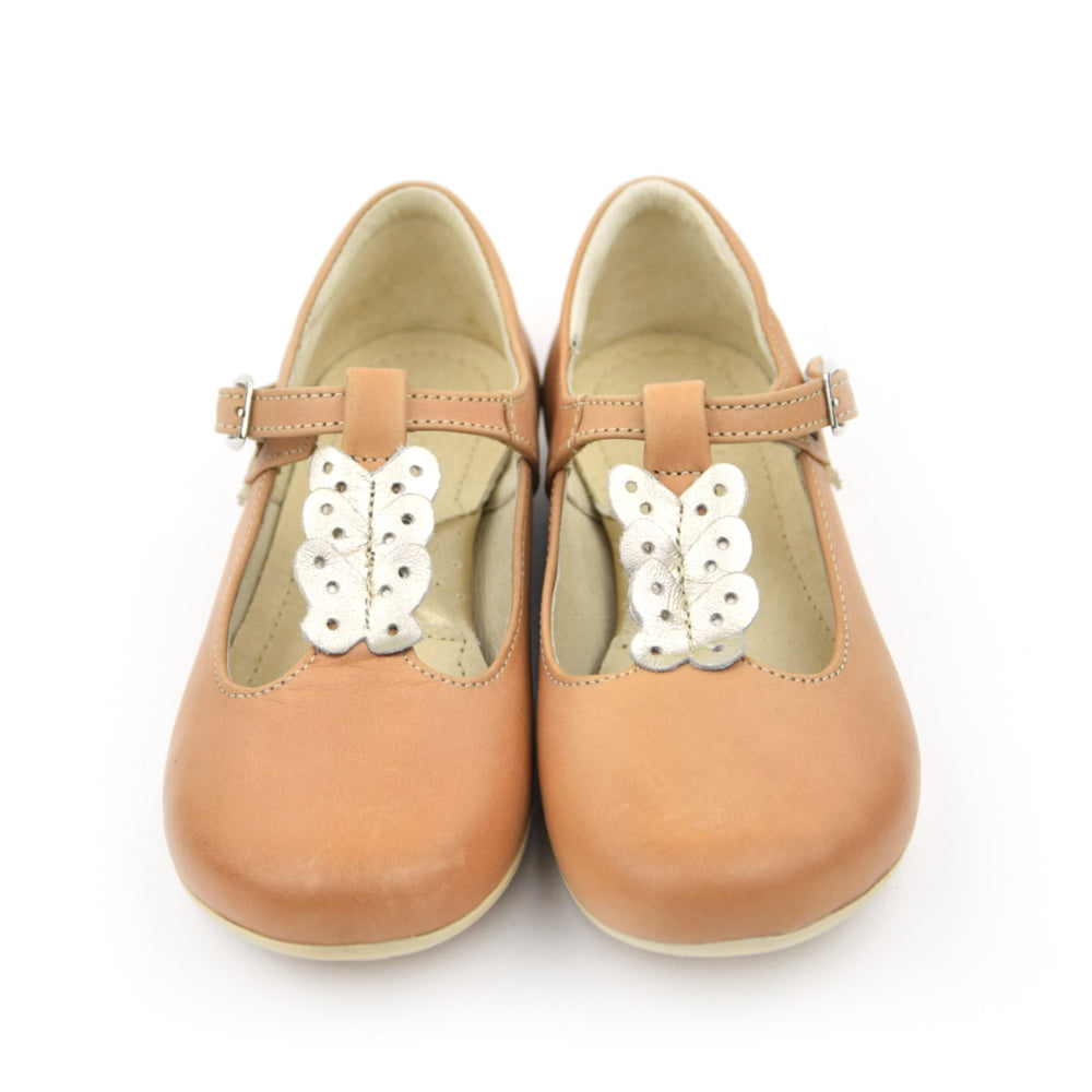 (2163-4B) Emel cognac butterfly ballerina - MintMouse (Unicorner Concept Store)