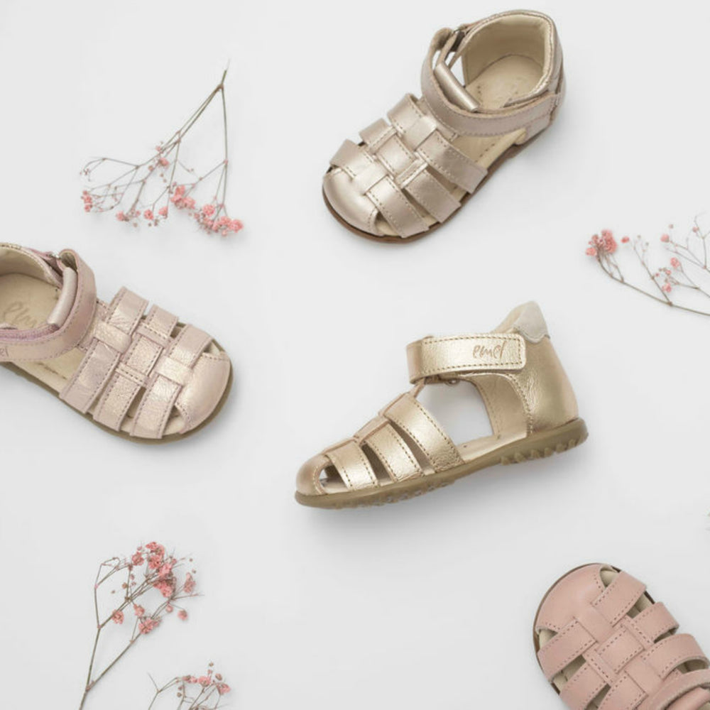 (1078A-1) Emel Gold pink shiny sandals - MintMouse (Unicorner Concept Store)