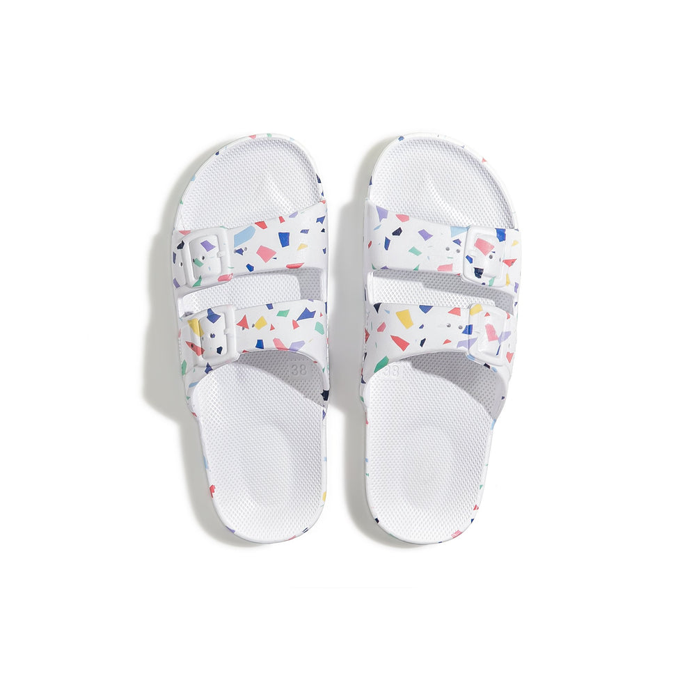 Freedom Moses Slides - Terrazo White