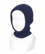 English rib stitch balaclava Navy Blue