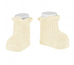 WARM COTTON RIBBED SOCKS WITH CURLING BEIGE