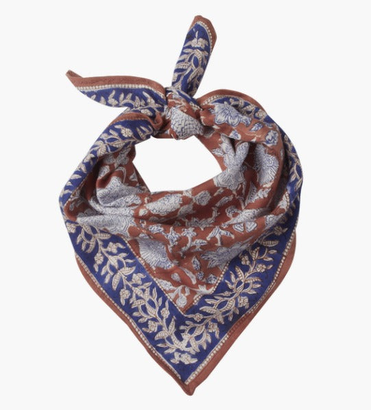 Scarf with indian flowers print TUPIA SQUIRREL (Matching adults and kids)