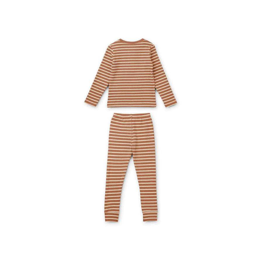 WILHELM PYJAMAS SET TUSCANY ROSE/SANDY STRIPES LIEWOOD