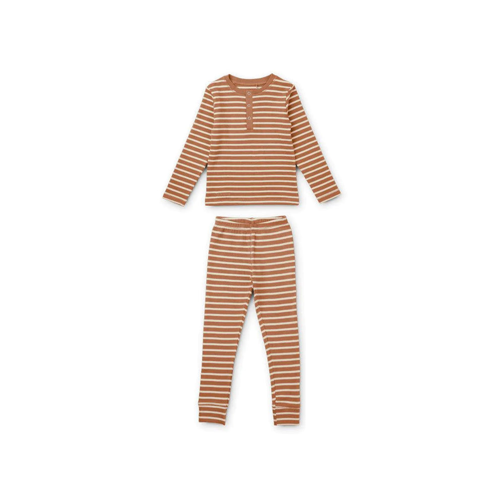 WILHELM PYJAMAS SET TUSCANY ROSE/SANDY STRIPES LIEWOOD