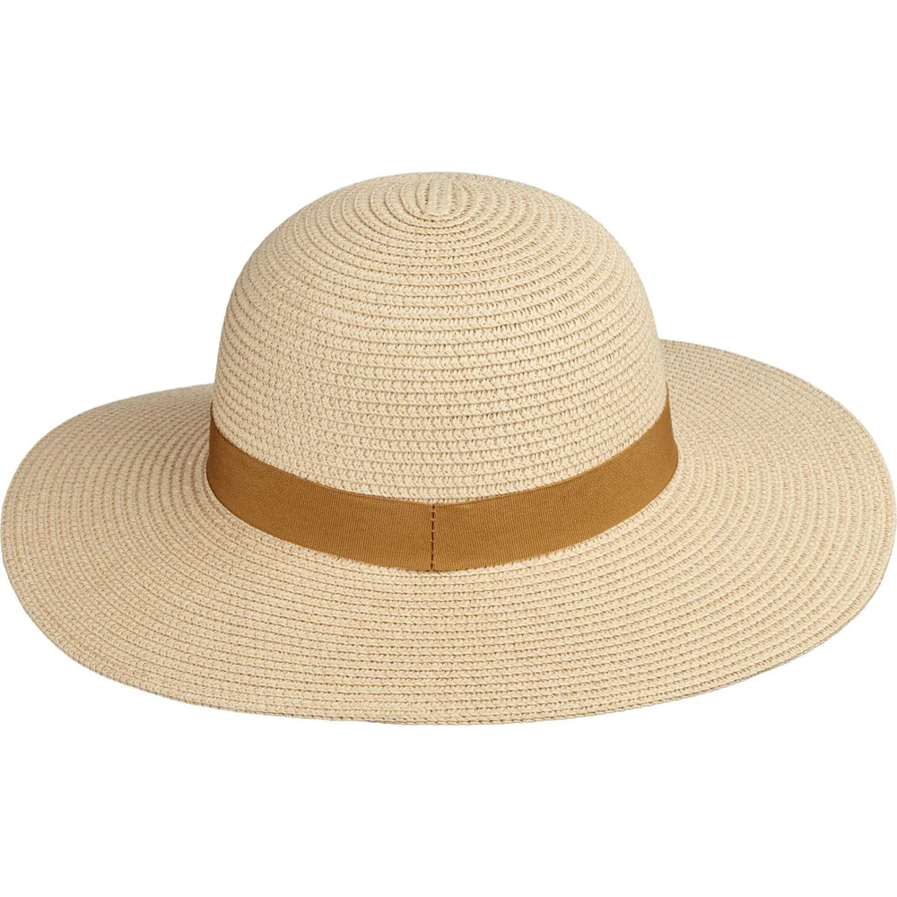 (LW14895 )Elle Capri Boater Hat / Golden Caramel
