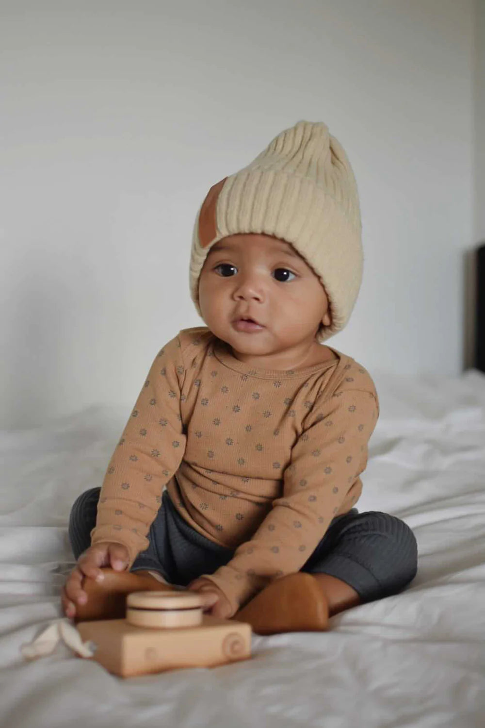 Baby Mocs - Beanie Beige - MintMouse (Unicorner Concept Store)