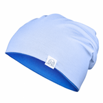 Copy of Reversible bamboo beanie Cobalt - Light Blue