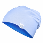 Bamboo Reversible Beanie - Cobalt - Light Blue