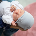 Copy of Reversible bamboo beanie Cobalt - Light Blue