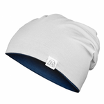 Bamboo Reversible Beanie - Navy - Light Grey