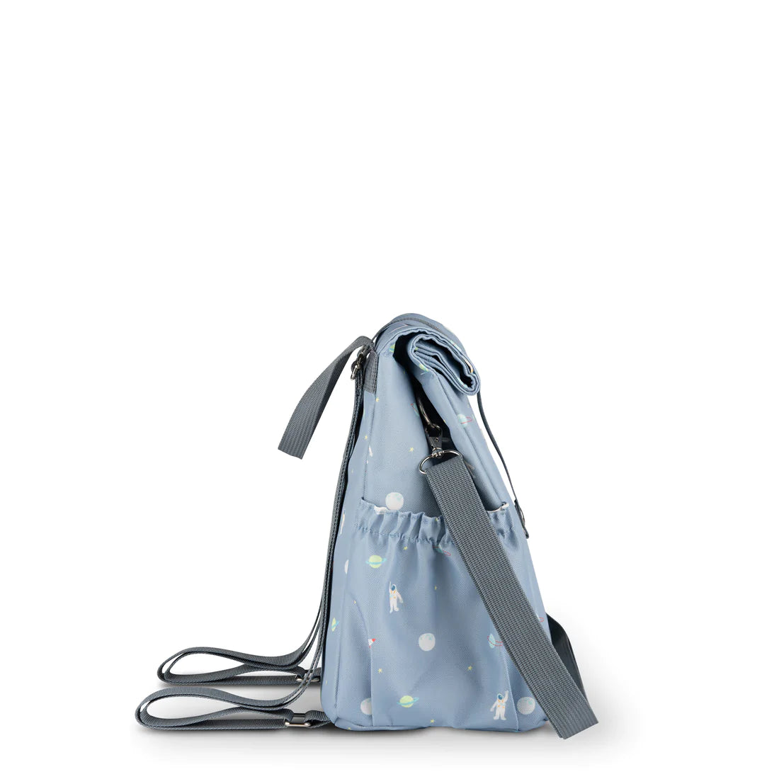 Insulated Roll-up Lunch Bag - Spaceship-Dusty Blue - MintMouse (Unicorner Concept Store)