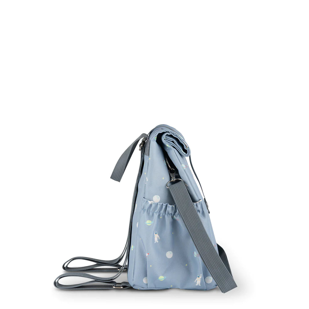 Insulated Roll-up Lunch Bag - Spaceship-Dusty Blue - MintMouse (Unicorner Concept Store)