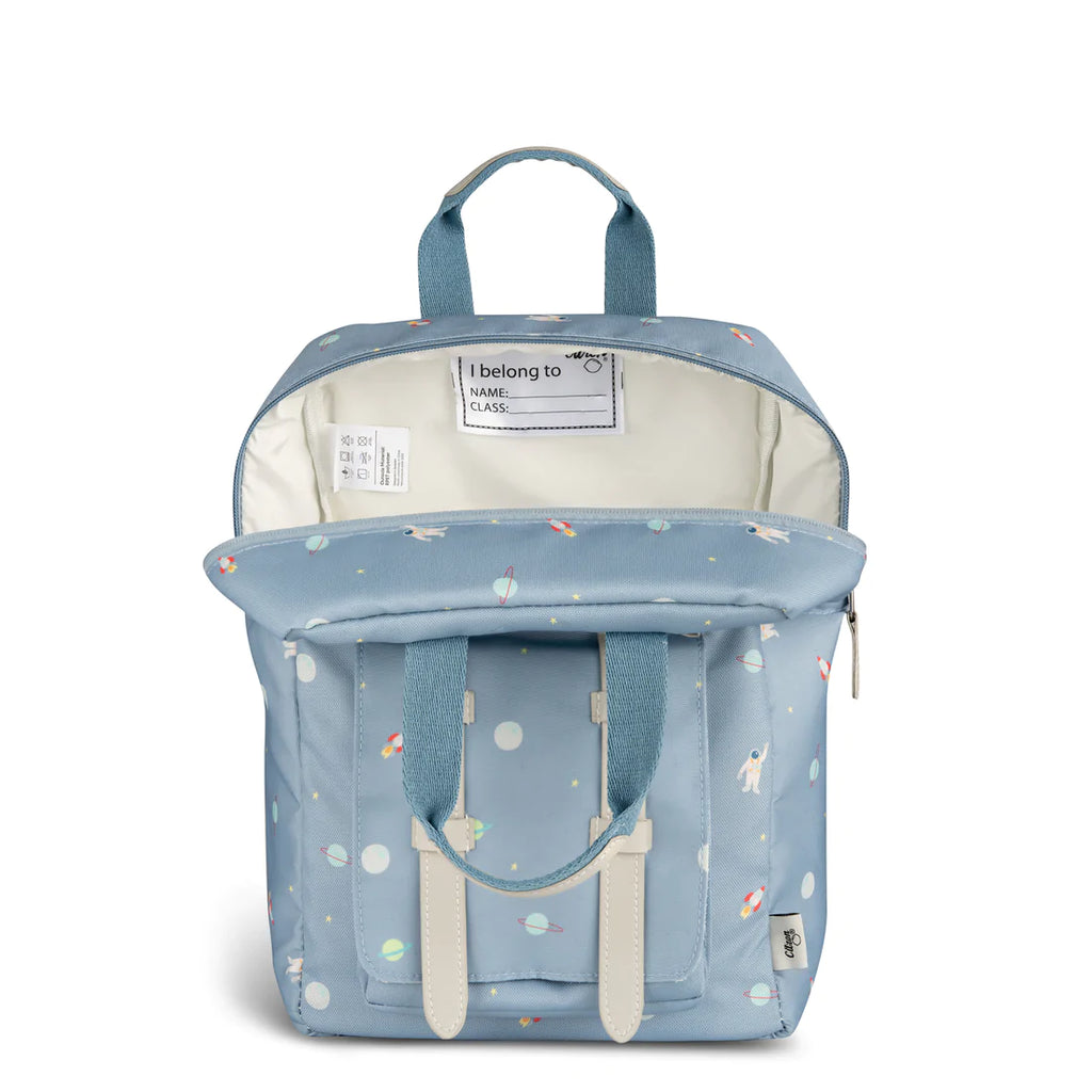 Kids Backpack - Spaceship Dusty Blue - MintMouse (Unicorner Concept Store)