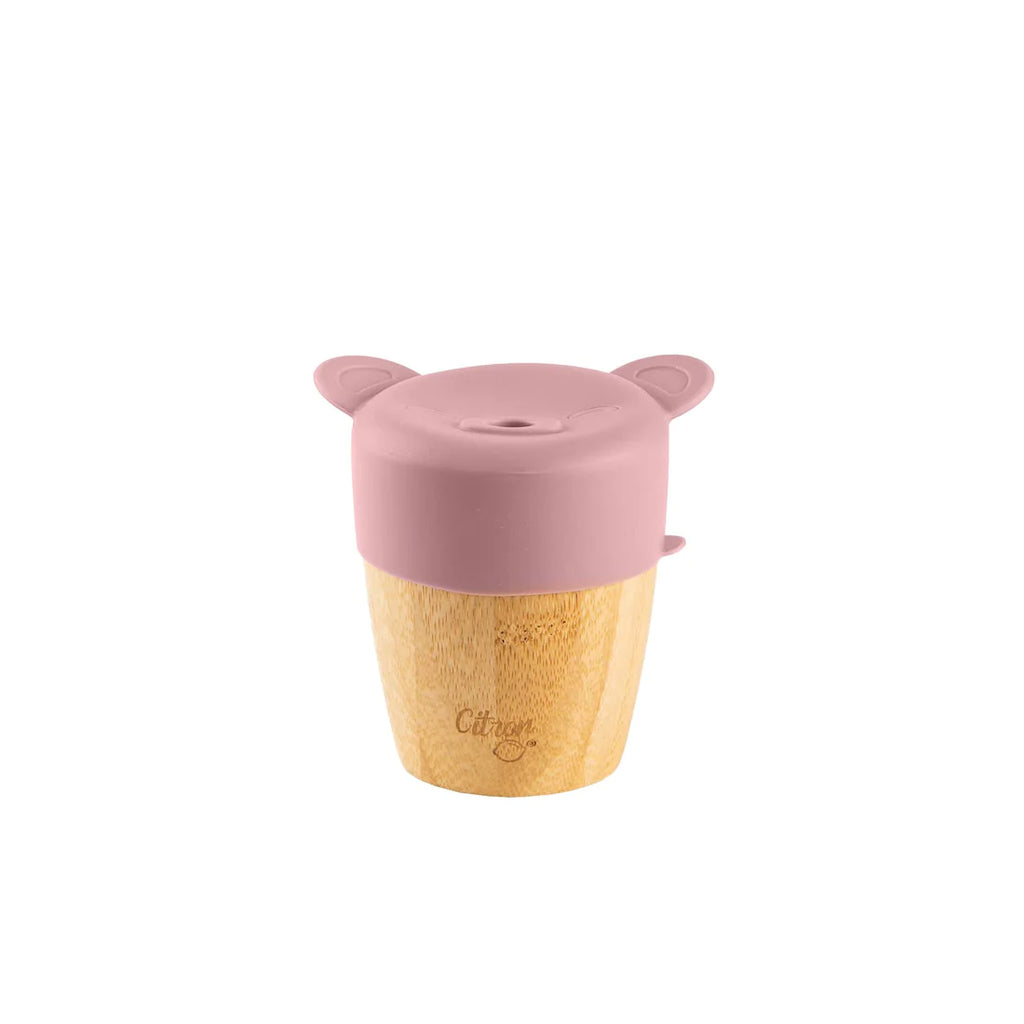 Bamboo Cup with lid and straw - Blush Pink - MintMouse (Unicorner Concept Store)