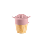 Bamboo Cup with lid and straw - Blush Pink
