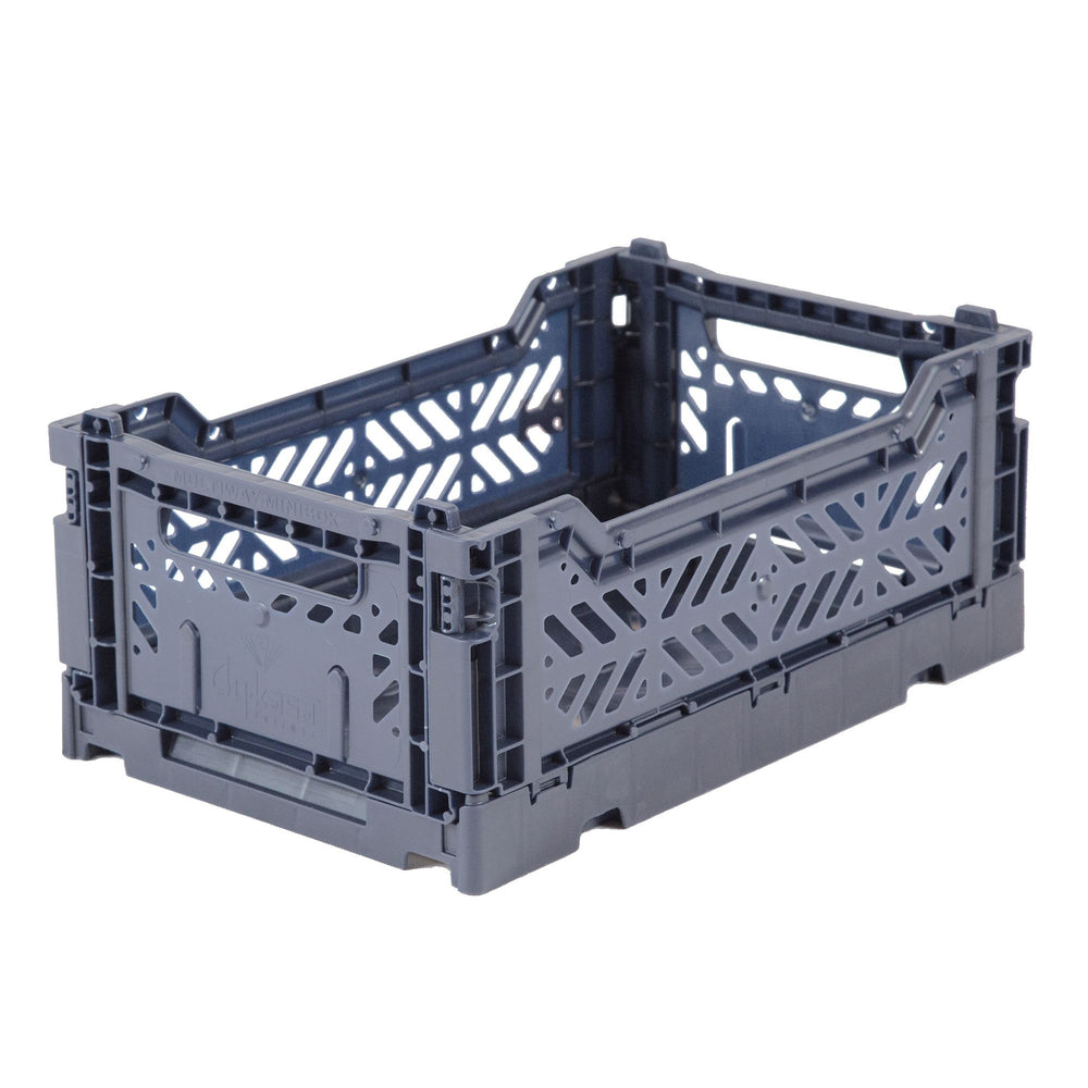 Folding crate Minibox - cobalt blue