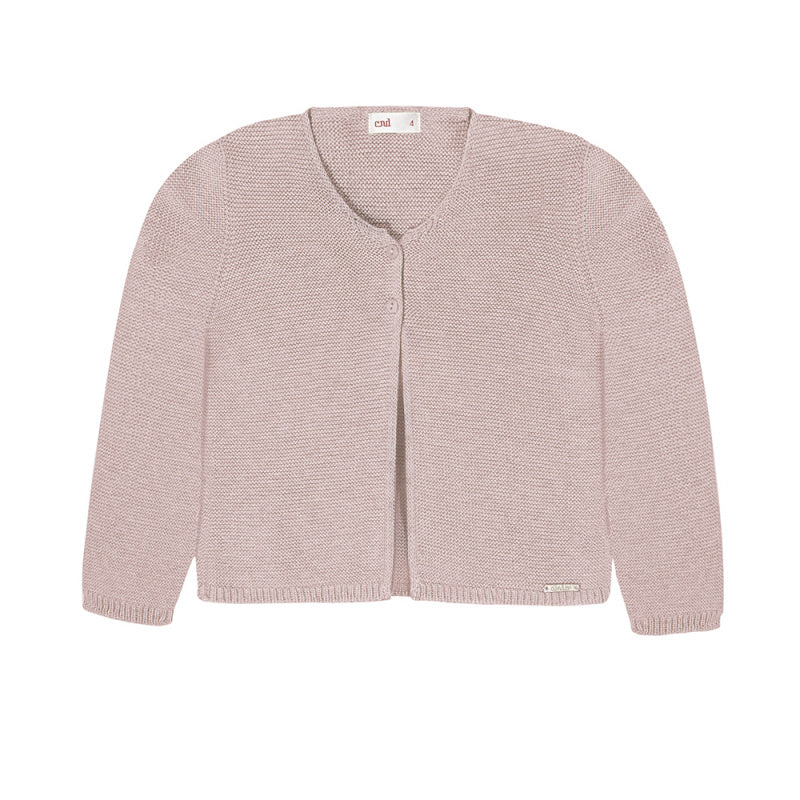 Cardigan garter stitch - old rose