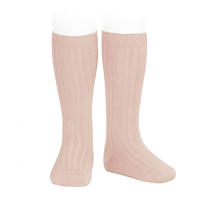 Basic rib knee high socks OLD ROSE - MintMouse (Unicorner Concept Store)