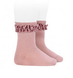 Short socks with velvet ruffle cuff PALE PINK - MintMouse (Unicorner Concept Store)