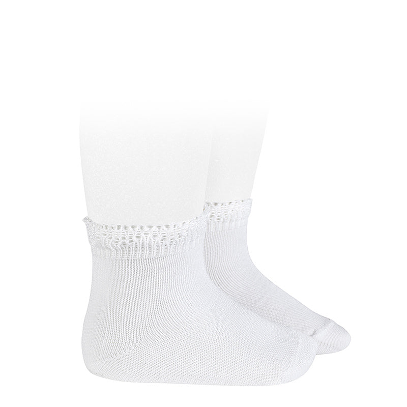Ceremony short socks with openwork cuff WHITE - MintMouse (Unicorner Concept Store)