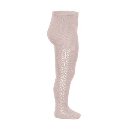 Side openwork warm tights OLD ROSE - MintMouse (Unicorner Concept Store)