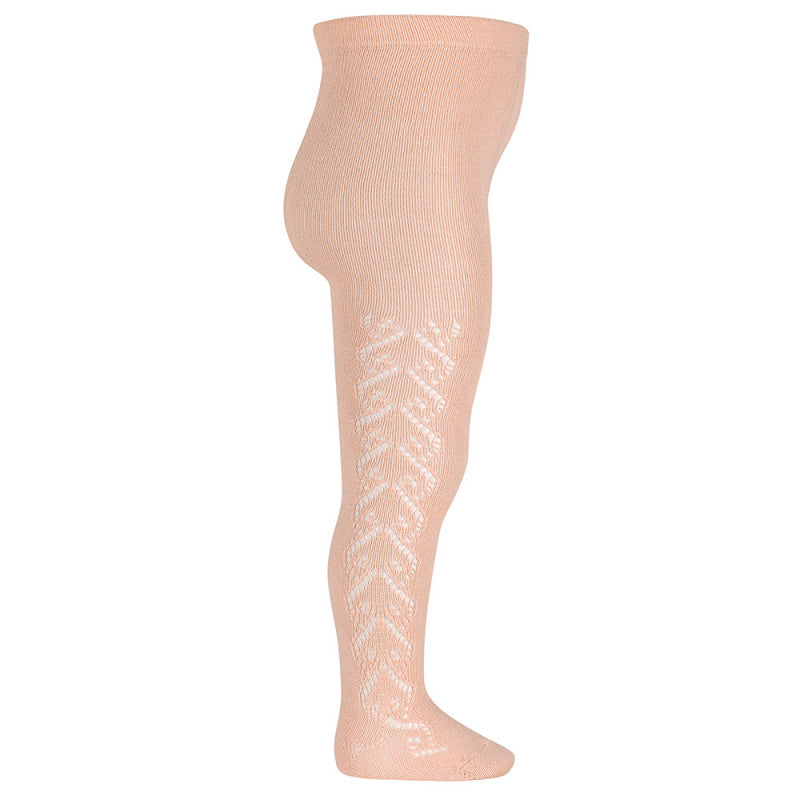 Tights side openwork WOOL - NUDE