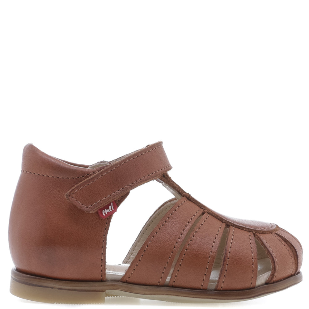(1151A-1) Emel brown closed sandals