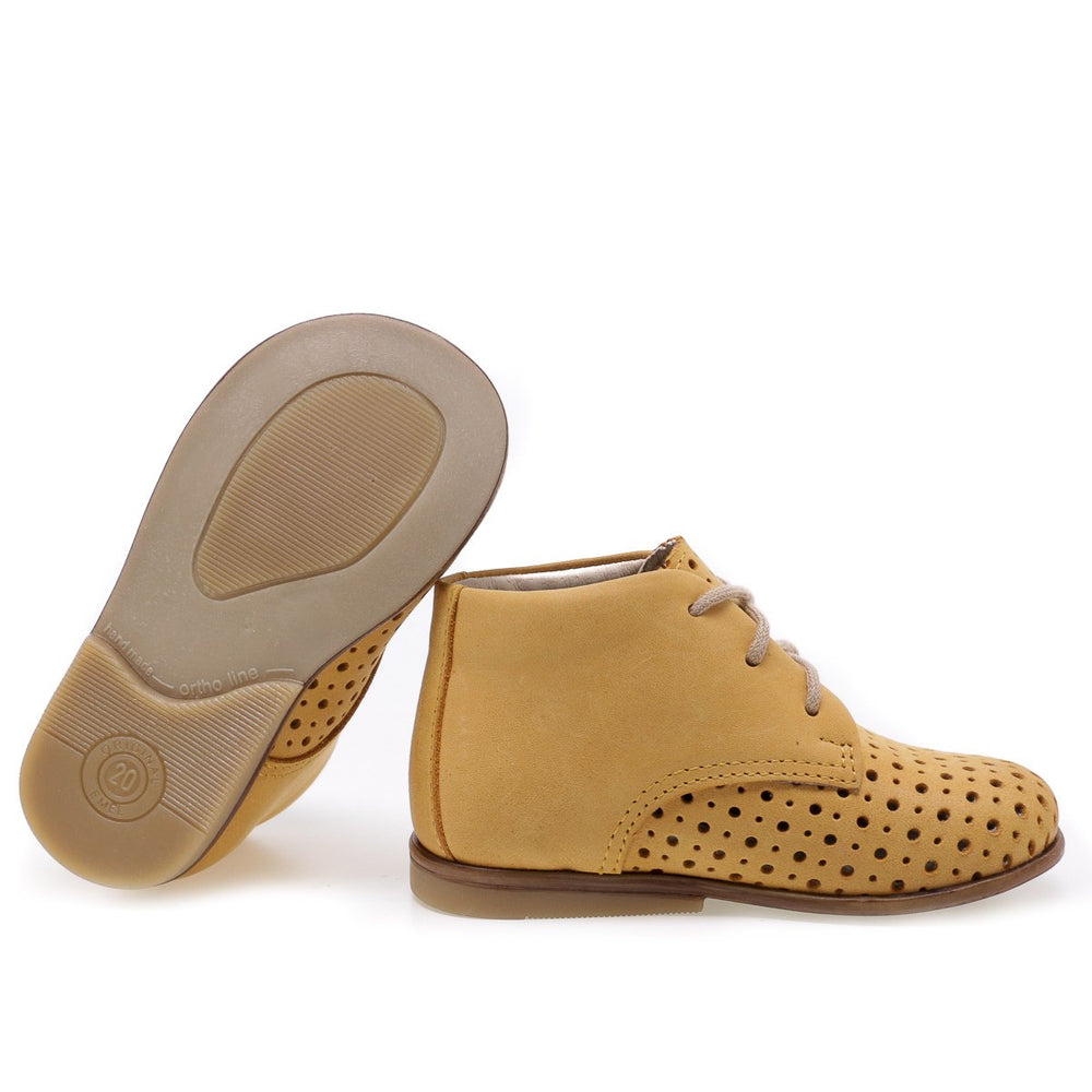 (1426-1) Emel perforated classic first shoes yellow - MintMouse (Unicorner Concept Store)