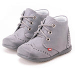 (1437-14) Emel first shoes - grey brogue lace-ups - MintMouse (Unicorner Concept Store)