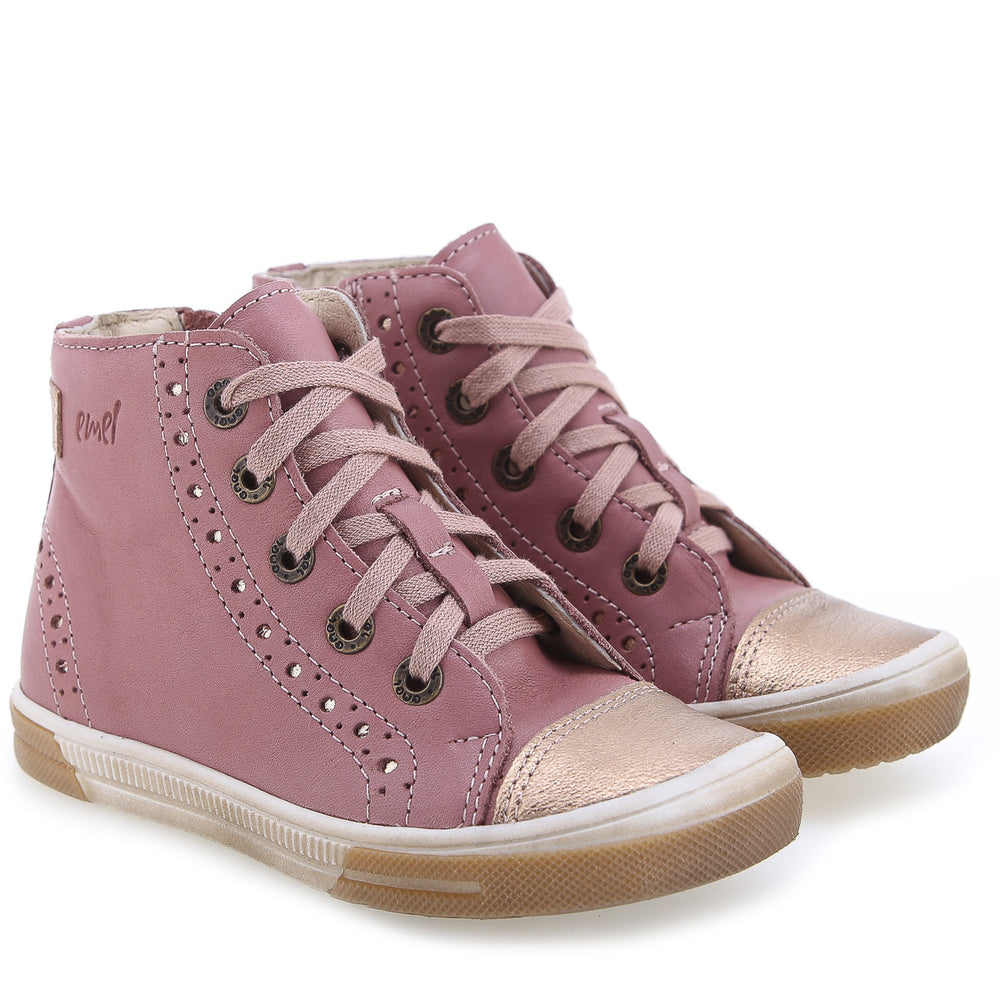 (2148E-7) pink trainers with zipper