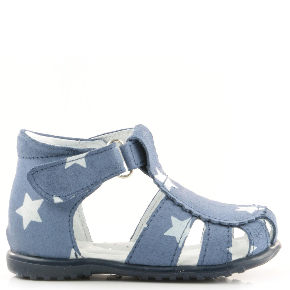 (2354-1) Blue Stars Half-Open Shoes