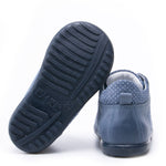 (2369B-10) Emel Lace Up First Shoes Blue polka dots - MintMouse (Unicorner Concept Store)