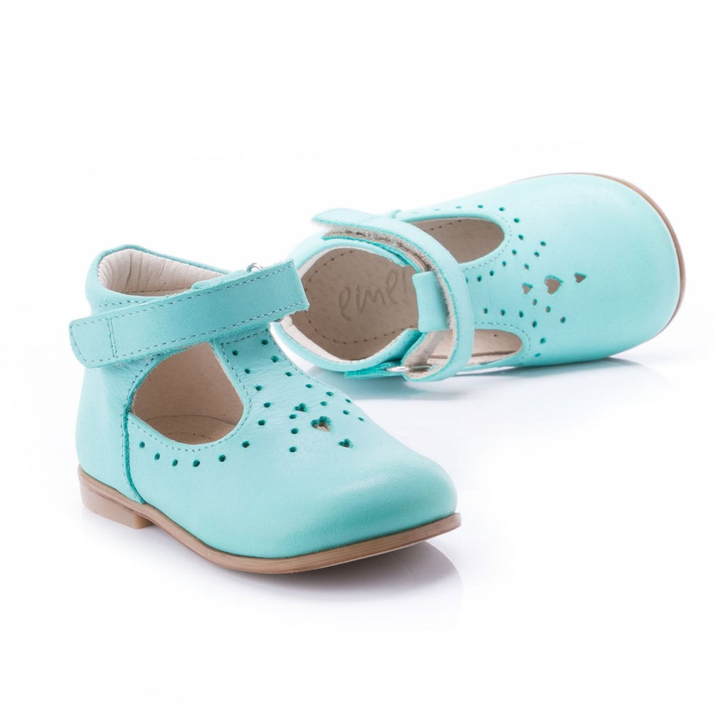 (2385B-1) Emel turquoise t-bar balerinas - MintMouse (Unicorner Concept Store)