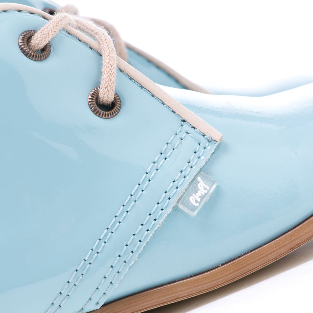 (2393-11) Blue Patent Leather Lace Up Shoes - MintMouse (Unicorner Concept Store)