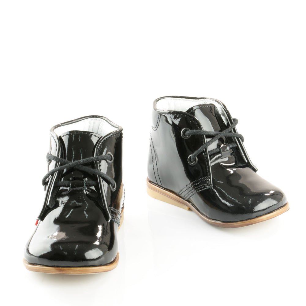(2393) Emel Black Laque Lace Up Shoes - MintMouse (Unicorner Concept Store)