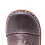 (EV2447-7/ EV2448-7) Emel velcro winter shoes - dark brown