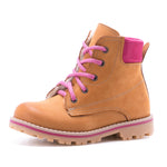 Lace-up Winter boots yellow / pink wool lined (2552-3) - MintMouse (Unicorner Concept Store)