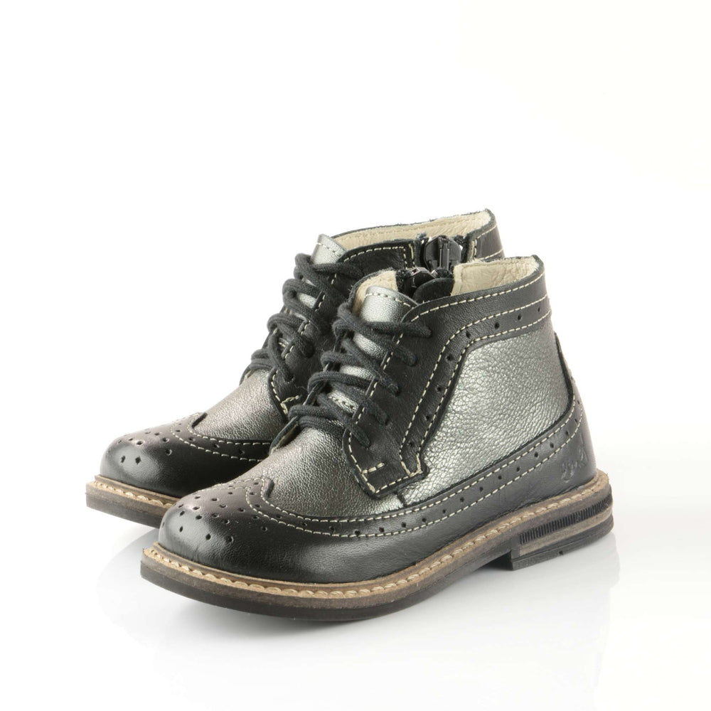 Emel Black Brogue Lace Up Boots (2608A-5) - MintMouse (Unicorner Concept Store)