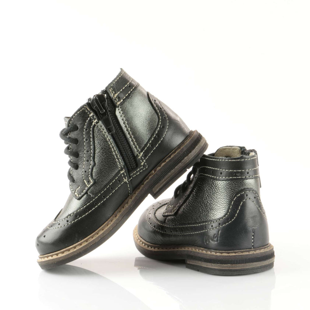 Emel Black Brogue Lace Up Boots (2608A-5) - MintMouse (Unicorner Concept Store)