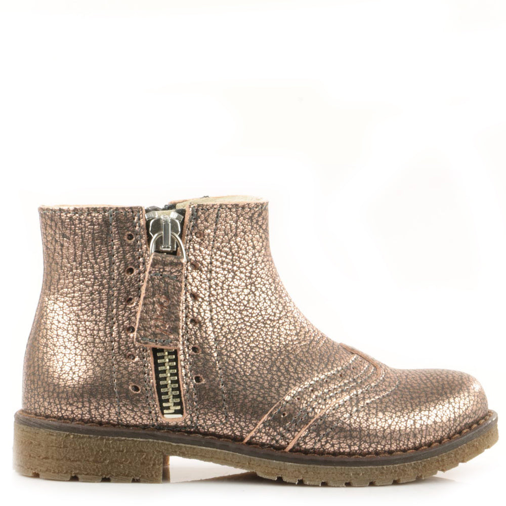 (2614-10) Emel ankle boots brogue bronz