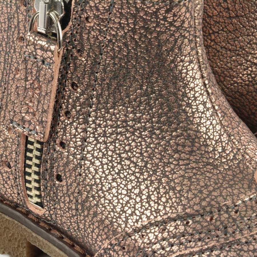 (2614-10) Emel ankle boots brogue bronz