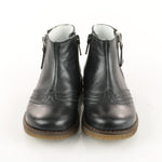 (2614-7) Emel ankle boots brogue grey metallic