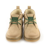 (2621-3) Emel beige Lace Up shoes with zipper