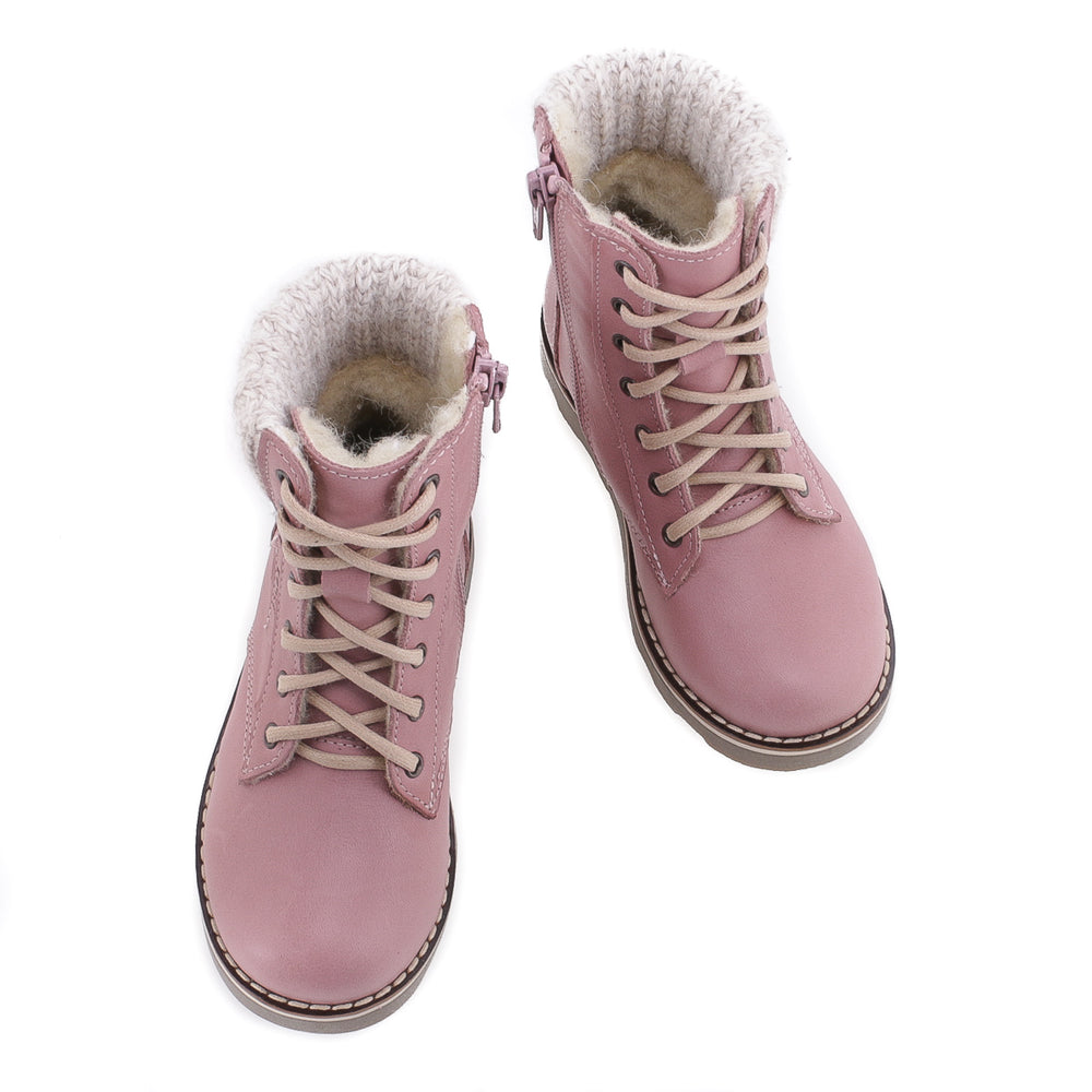 (EV2646-20 / EV2526-20) Emel dirty pink winter lace-up shoes
