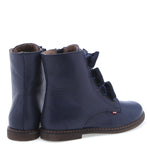 (2622D-1) Emel Blue bow lace-up boots