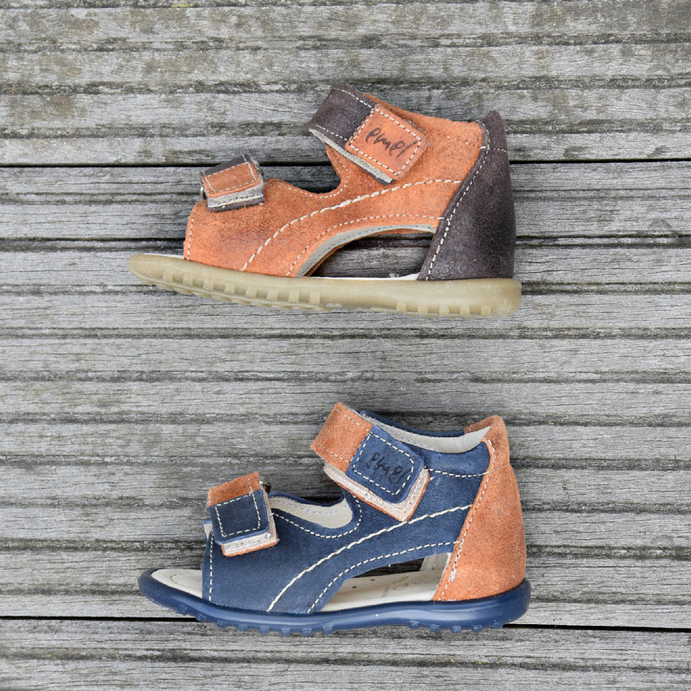 (2435-3) Emel Navy Brown sandals - MintMouse (Unicorner Concept Store)