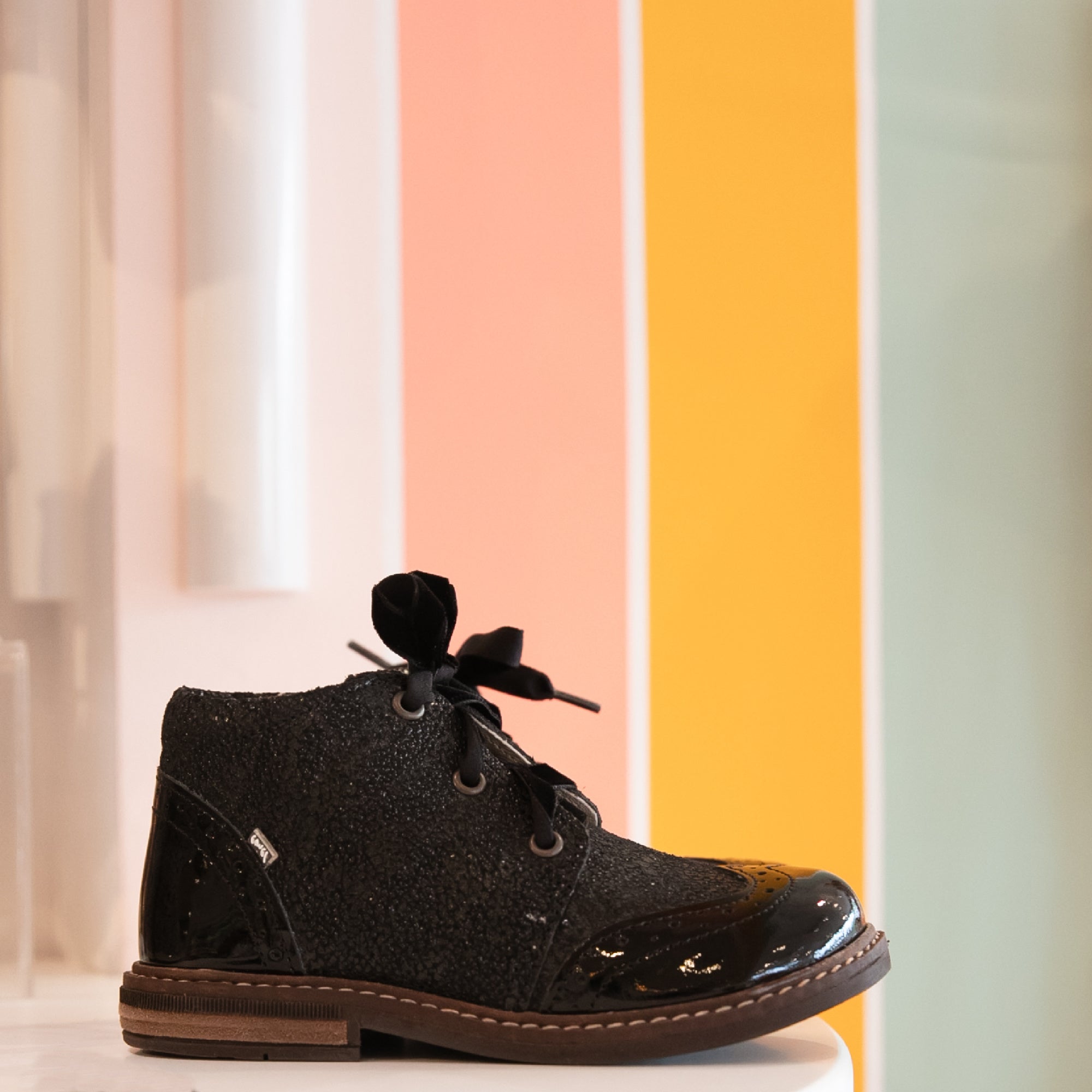 (2689A-2) Black Lace Up Winter Boots - MintMouse (Unicorner Concept Store)