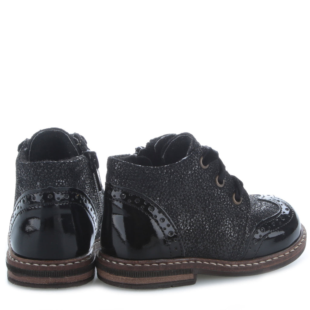 (2689A-2) Black Lace Up Winter Boots - MintMouse (Unicorner Concept Store)