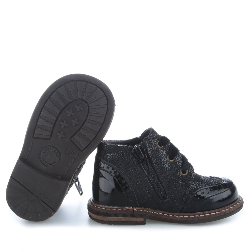 (2689A-2) Black Lace Up Winter Boots - MintMouse (Unicorner Concept Store)