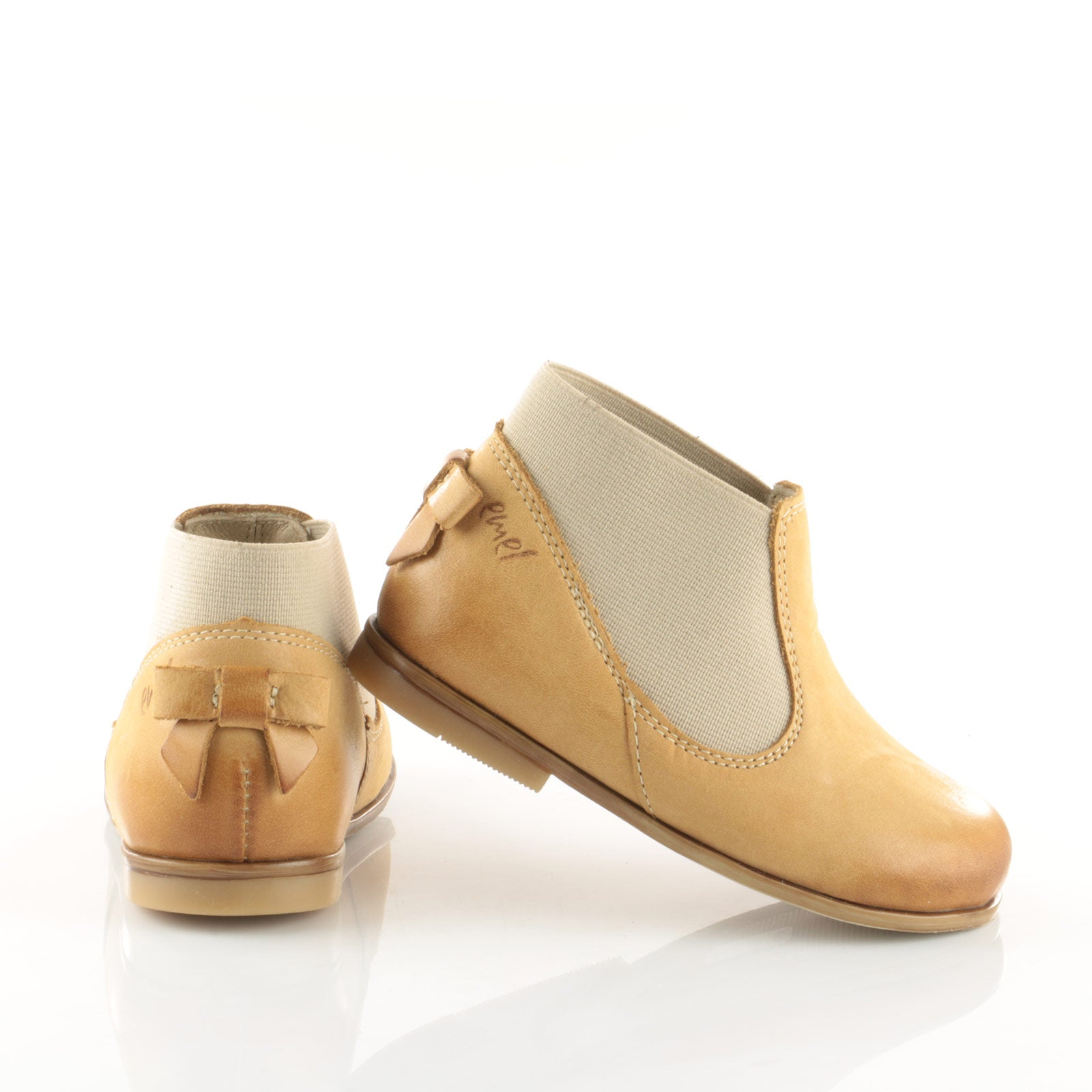 (2593-3) Emel brown boot with bow - MintMouse (Unicorner Concept Store)